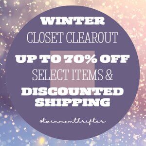 Winter Closet Clear‎ Out - Up to 70% Off Select Items!!!